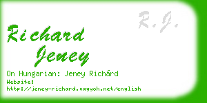 richard jeney business card